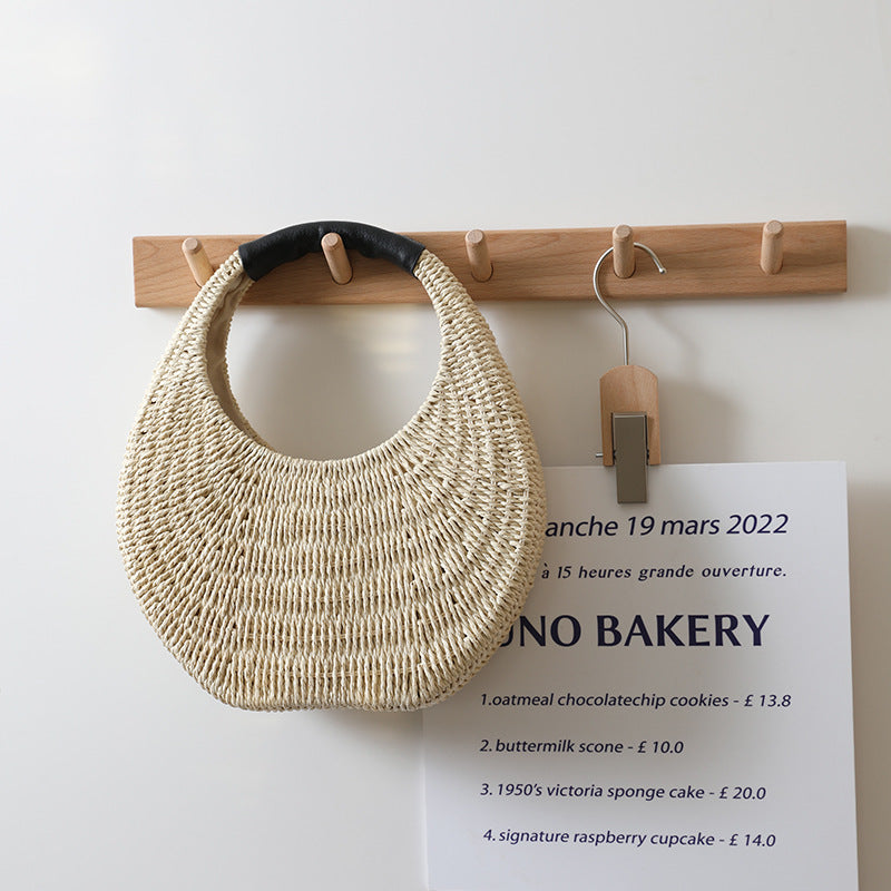 Thailand Straw Bag Niche Portable French Woven Bag Women Seaside Vacation Beach Bag Small Clutch Bella Mia